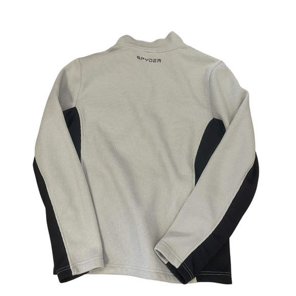 Men’s Spyder Bandit Outbound Black and Grey Fleece 1/4 Zip Jacket Pullover - Picture 3 of 5